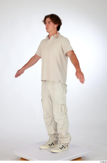 Lyle a-pose beige cargo pants beige polo t shirt beige…